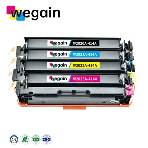 Cartucho de tóner de color Wegain W2020A/414A cartucho de tóner láser con Chip Compatible para HP Color LaserJet Pro M454dn/M4