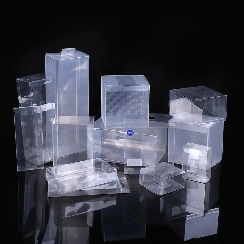 중국 제조업체 맞춤형 접이식 포장 투명 PVC PET 투명 플라스틱 상자 도매