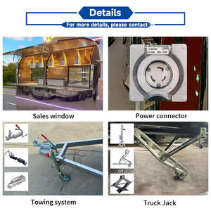 Remolque Comercial Vintage para Comida, Carrito Móvil para Pizza y Shawarma, Carrito para Hot Dogs y Helados - Product Image 4