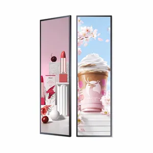 24 pollici appesa a parete strip screen shelf shopping centro commerciale poster display pubblicitario a schermo lungo macchina pubblicitaria online