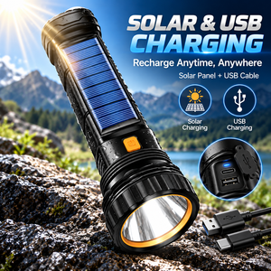 LEDORA LIGHTING <span class=keywords><strong>Linterna</strong></span> solar <span class=keywords><strong>recargable</strong></span> de alto brillo, <span class=keywords><strong>linterna</strong></span> portátil de emergencia para acampar, senderismo y pesca - Product Image 1