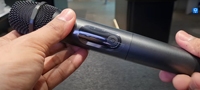 Système sans fil à deux microphones avec récepteur à deux canaux Noir