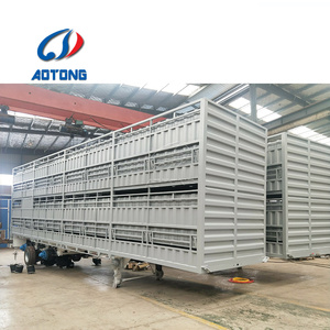 33000 किलोग्राम पेलोड के साथ एओटोंग स्टील मवेशी वाहक पशुधन परिवहन अर्ध-ट्रेलर - Product Image 3