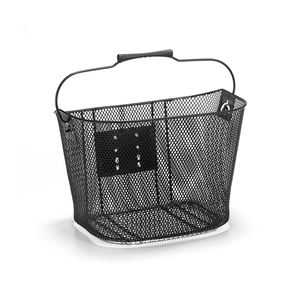 Cesta Delantera de Liberación Rápida para Bicicleta, de Malla de Acero Duradera, Negra, 830g, para Bicicletas Urbanas de 26 Pulgadas y 700C - Product Image 3