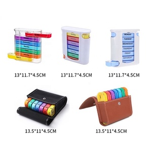 Wholesale 7 Days Plastic <b>Pill</b> <b>Storage</b> <b>Cases</b> Organizer Medicine Dispenser Weekly Box 28 Compartments for Home Travel - Product Image 4