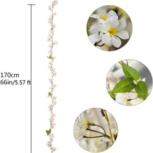 Guirlande de fleurs artificielles en fleurs de cerisier, décoration orientale pour la maison, le jardin, les mariages et les fêtes - Product Image 3