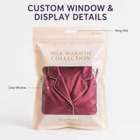 Impression numériqueSac à vêtements en coton pur/soie glacée Sac en plastique imprimé avec logo en relief Pochette d'emballage pour pantalons et chaussettes