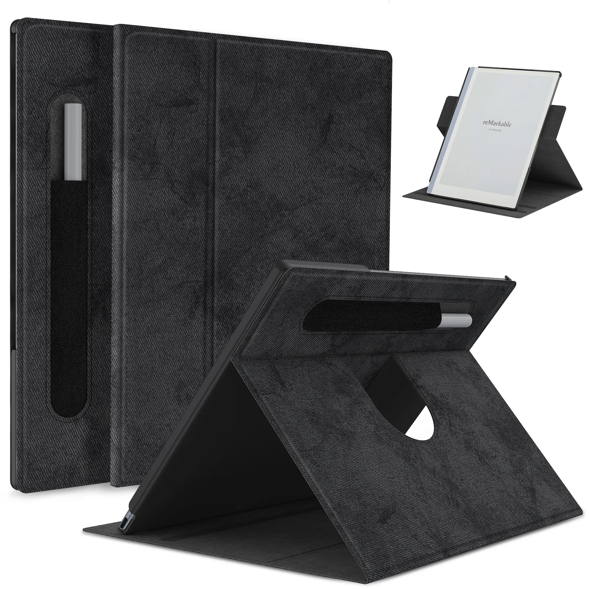 Sarung tablet lipat folio buku tipis bisa disesuaikan net-case untuk Kertas Digital 2 10.3 inci luar biasa dengan tempat pensil