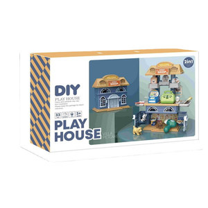 Zhiqu Nouveau jeu de simulation pour enfants : <span class=keywords><strong>Vaisselle</strong></span>, outils, maquillage, jeu de rôle docteur, château, villa, maison de jeu, jouets pour animaux de compagnie - Product Image 1