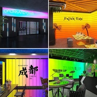 2024 nouveau RGB fantôme dégradé dynamique LED boîte à lumière pour les plates-formes d'exposition et de publicité en plein air bricolage affiche cabine lumineuse