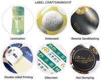 Conception de logo de marque cosmétique personnalisée, étiquettes en vinyle brillant, impression d'étiquettes d'emballage pour produits de soin de la peau