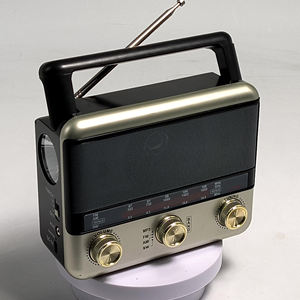 Custom Retro Portable Radio AM FM Full Band Receiver BT <b>Speaker</b> <b>USB</b> TF Playback Flashlight Rechargeable Vintage Audio Device - Product Image 2