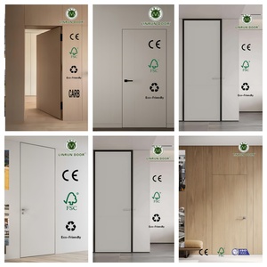 <span class=keywords><strong>Porta</strong></span> Interna Personalizzata Senza Telaio <span class=keywords><strong>a</strong></span> Scomparsa, Moderna Minimalista in Alluminio e Legno, <span class=keywords><strong>Porta</strong></span> <span class=keywords><strong>a</strong></span> Filo Muro per Camera da Letto e Progetti Alberghieri - Product Image 2