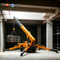 Grue araignée télescopique 3, 5 et 8 tonnes avec flèche longue pour la décoration, la construction et la rénovation intérieure et extérieure