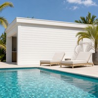 Panneau de bardage extérieur Ynori WPC Co-extrusion Capped Blanc 25mm 160mm pour Façade de Villa Ignifuge et Étanche