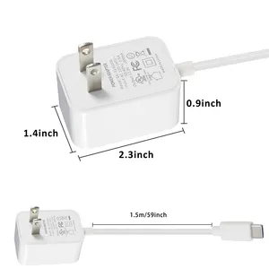 US Plug Wall Charger Usb C Adapter PSU AC Input 100-240V Output 5V 2A Mini Power Supply