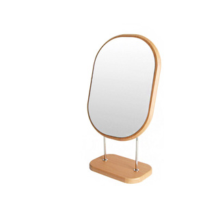 Wood Framed <b>Desktop</b> Vanity <b>Mirror</b> With Durable MDF Base For Professional Makeup And Dressing - Product Image 6