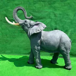 बगीचे के लिए उच्च गुणवत्ता वाले हाथी बहुउद्देशीय कस्टम लोगो कांस्य पशु मूर्तिकला