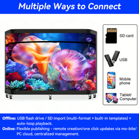 Écran LED portable pliable multi-panneaux GOB P2.5 P2 P1.86 sur roulettes pour pub, menu interactif de boissons, vitrine