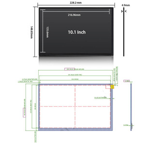 <span class=keywords><strong>10</strong></span>.1 inch LCD hiển thị <span class=keywords><strong>10</strong></span>.1 inch LCD công nghiệp bảng điều chỉnh độ tương phản cao IPS TFT LCD module - Product Image 2