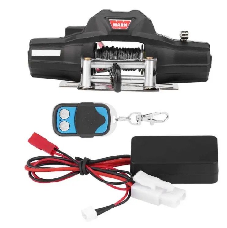 RC Car Winch 1/8 1/10 Scale RC Model Vehicle Crawler Car Dual Motor Winch with Remote Controller