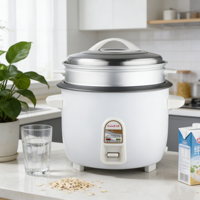 Olla Arrocera Eléctrica Comercial y Doméstica con Control Digital de Temporizador, Interior Antiadherente de Acero Inoxidable, Portátil, de 3.6L-10L