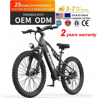 Vélo électrique tout-terrain Aairsk XT90 avec moteur 48V 20AH, pneus de 26 pouces, suspension intégrale, vélo de montagne électrique, vélo de cyclisme