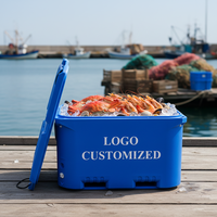 Conteneurs isothermes personnalisés avec logo, 1000L, étanches, en LLDPE+PU, de qualité alimentaire, pour le transport réfrigéré de gros poissons et crevettes