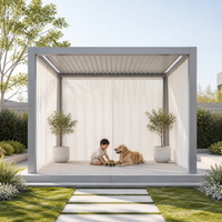 Stehender, authentischer, eleganter und robuster Aluminium-Pavillon mit Hitzeschutz für den Garten – ideal zur Gartengestaltung
