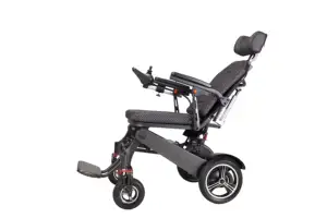 Ousite Airplane Electric Wheelchairs 7 Inches Front Wheel 12 Inches Rear Wheel