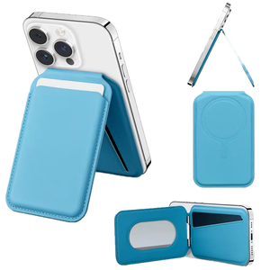 Portefeuille magnétique pliable en cuir PU pour iPhone, support de cartes, logo personnalisé, vente en gros, livraison directe - Product Image 3