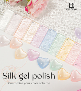 ICE NOVA Silk Gel Polish Douceur Comme La Soie Paillettes Haute Densité Paillettes Étincelantes <span class=keywords><strong>Semi</strong></span> Permanentes Pas Besoin De Couleur De <span class=keywords><strong>Base</strong></span> 2kg - Product Image 4
