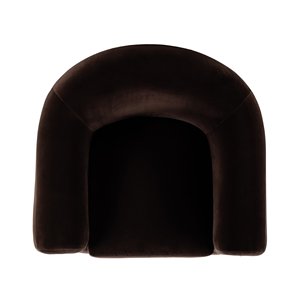 Poltrona Moderna Italiana di Lusso in Velluto Marrone Scuro, Sedia Curva da Club <span class=keywords><strong>per</strong></span> Salotti di Design e Progetti di Ville di Lusso - Product Image 5