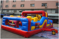 Parcours d'obstacles combiné gonflable 18.3x5.7x6.5m personnalisé
