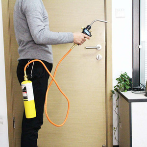 หัวเชื่อมแก๊ส Mapp Torch สายยาว 3 เมตร หัวงอ ปุ่มสวิตช์เดี่ยว จุดติดด้วยระบบ Piezo ใช้แก๊สเหลว - Product Image 4