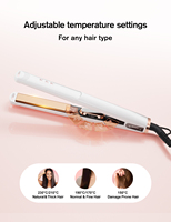 Plancha de Pelo Profesional de Titanio con Turmalina y Cerámica, Doble Voltaje 35W, Diseño Personalizable para Hotel y RV