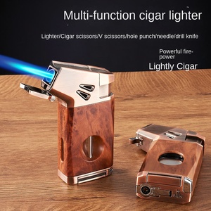 Torcia multifunzione per accendisigari di lusso con tagliasigari V supporto per accendisigari ago personalizzato stile classico - Product Image 4