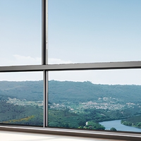 125er Serie Thermisch Getrenntes Aluminium-Schiebefenster Schmaler Rahmen Gehärtetes Hohlglas Wasserdicht Maßgefertigt für Villa Hotel