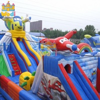 WODI Château gonflable commercial en PVC de 0,55 mm, pour usage professionnel en parc d'attractions, logo gratuit