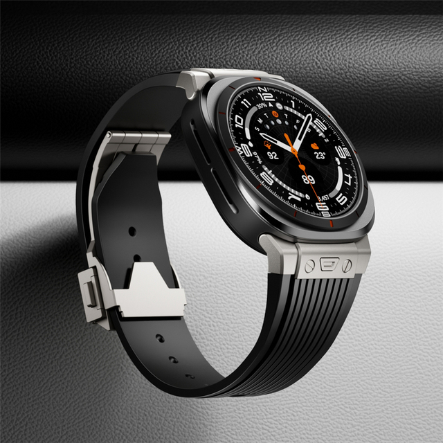 Smartwatch Replacement Luxury 316L Stainless Steel Silicone Watch Band for Samsung Galaxy Watch Ultra 47mm