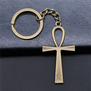 52x28mm Antique Argent Plaqué Antique Bronze Plaqué Métal Alliage Vie Clé <span class=keywords><strong>Ankh</strong></span> Croix Porte-clés Souvenirs Cadeau P1-ABD-C10074 - Product Image 5