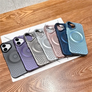 Funda Protectora Magnética Mate con Disipación de Calor y Lente Hueca para iPhone 16 15 14 13 12 Pro Max Plus, Carcasa Trasera Delgada y Rígida de PC - Product Image 1