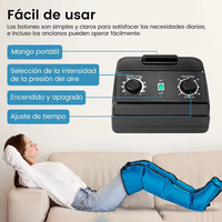 Masseur pour les pieds et les jambes à compression d'air, taille réglable, contrôle du temps, rechargeable par USB, AS ALL STAR CE