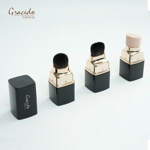 Pinceaux de maquillage de luxe OEM multifonctionnels, mini, portables, durables, abordables, pour le visage, format voyage, véganes, personnalisés, 3 en 1 - Product Image 3