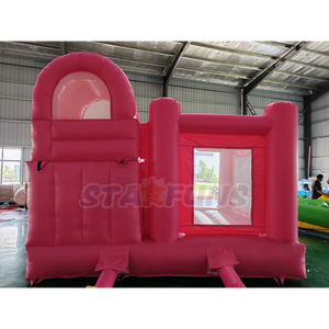 <span class=keywords><strong>Castillo</strong></span> Inflable Comercial Rosa <span class=keywords><strong>de</strong></span> Princesa, <span class=keywords><strong>Castillo</strong></span> Inflable <span class=keywords><strong>de</strong></span> PVC, <span class=keywords><strong>Castillo</strong></span> Inflable con Tobogán para Niños con Soplador - Product Image 6