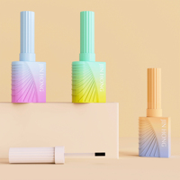 Flacon de vernis à ongles de luxe de 12 ml de forme unique, emballage en verre personnalisé vide pour colle à ongles