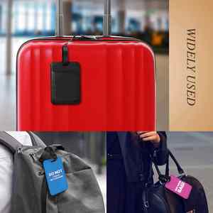 Étiquette de bagage en cuir PU personnalisable par sublimation, design sur mesure, transfert thermique - Product Image 5