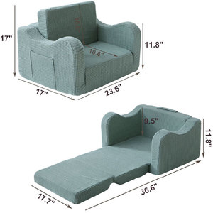 Giving Tree Kids Sofa <b>Bed</b> Foldable High Density <b>Sponge</b> Boneless Compressed Furniture For Children 3 Years And Above - Product Image 5
