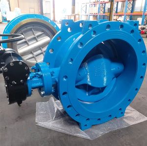 วาล์วปีกผีเสื้อคู่แบบมีเฟืองคู่แบบ BS5163คู่มือเหล็กดัดสำหรับใช้กับน้ำทั่วไป - Product Image 2