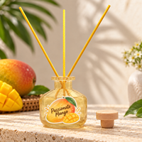 Bouteille en verre vide jaune personnalisée pour diffuseur de parfum à bâtonnets, décoration intérieure, emballage cadeau, taille et logo personnalisables